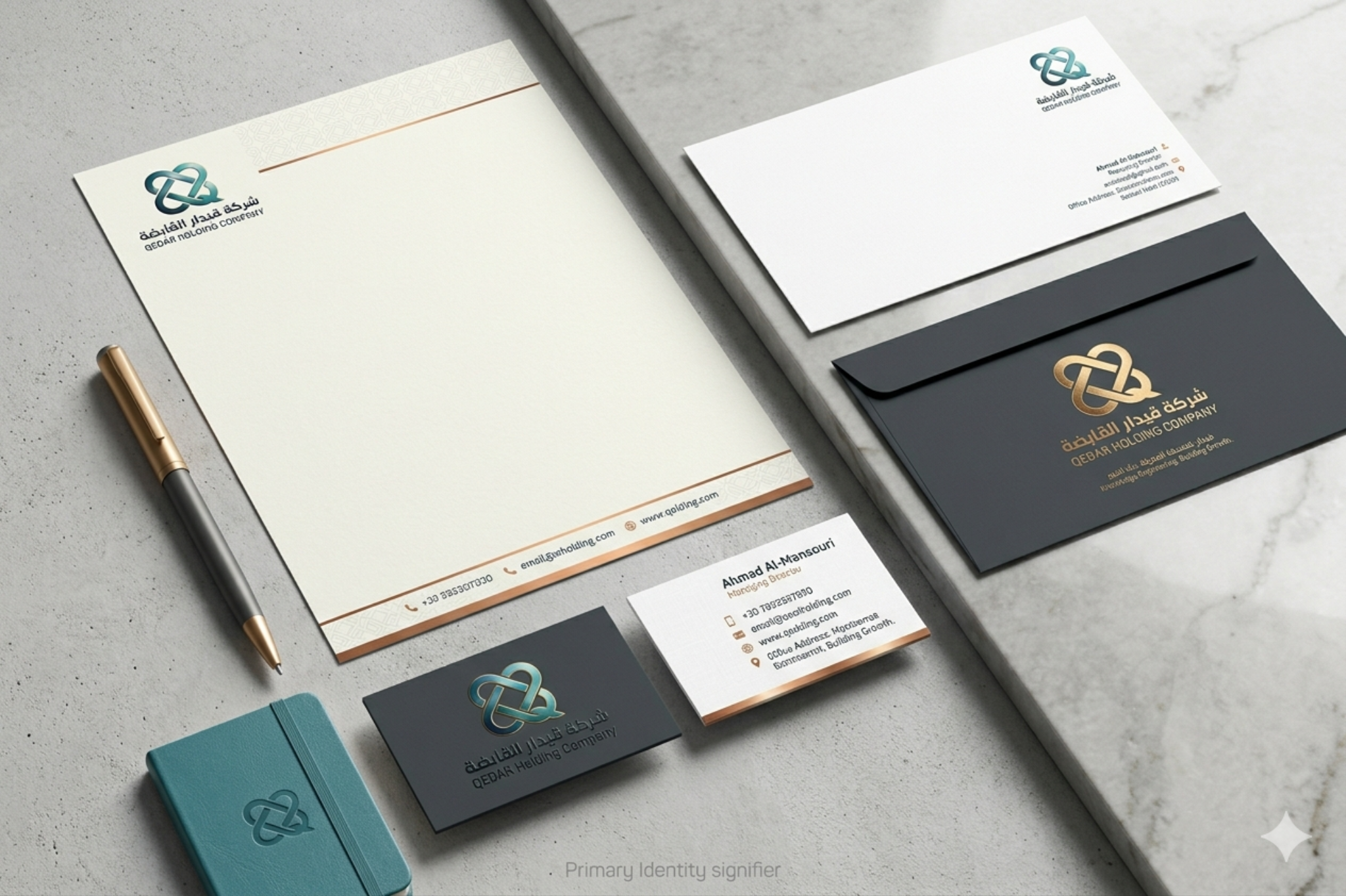 Qedar brand identity
